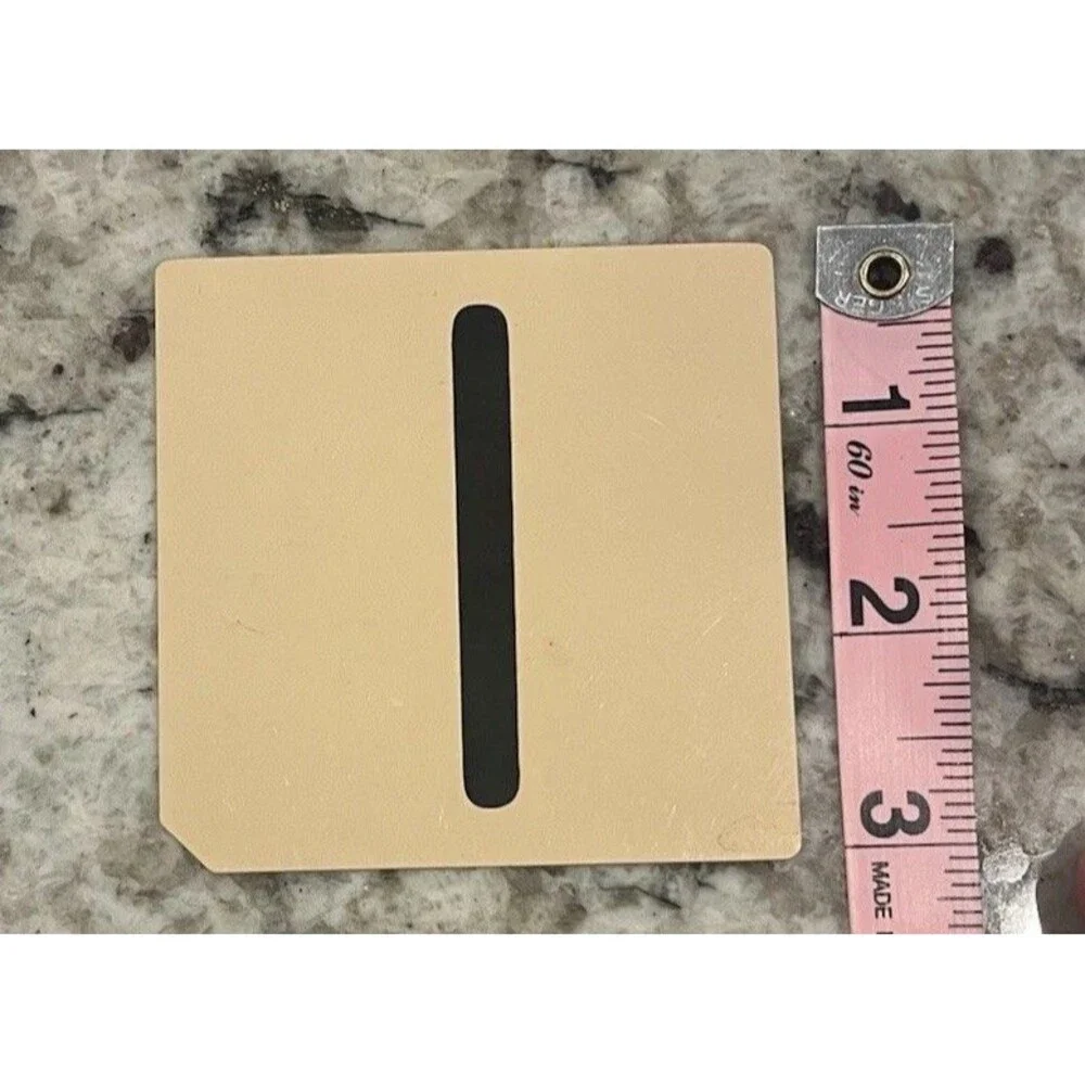 Vintage Number Flashcards 1-10 Laminated Black On Beige Background